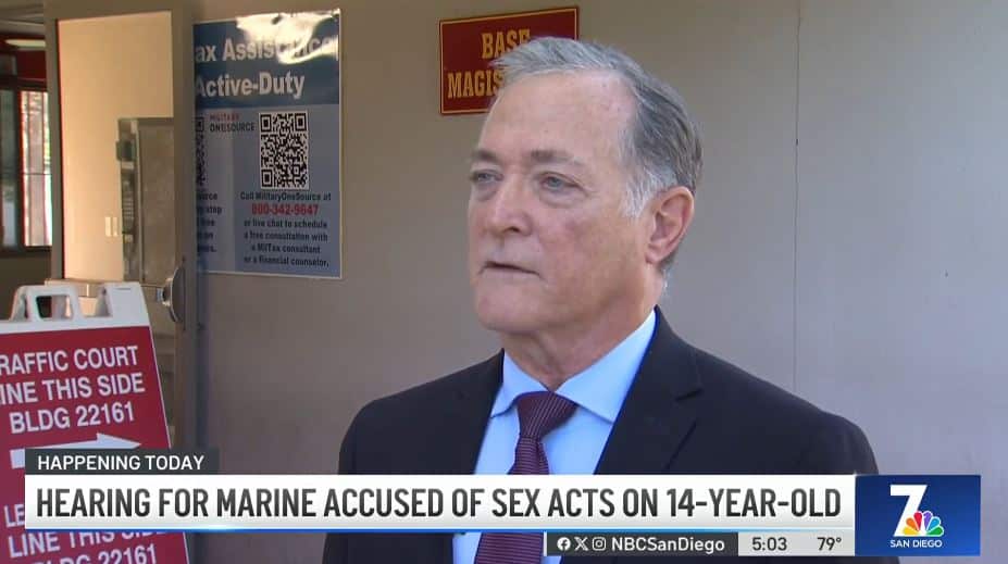 Gary Barthel talks Camp Pendleton Marine referred to court-martial in teen sex assault case